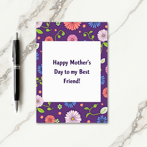 Floral Best Friend Mothers Day Card
