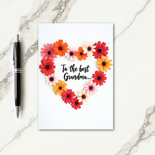 Floral Best Grandma Card