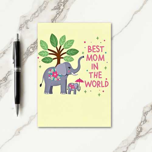 Floral Best Mom In World Card