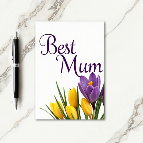 Floral Best Mum Message Card