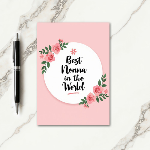 Floral Best Nonna Card