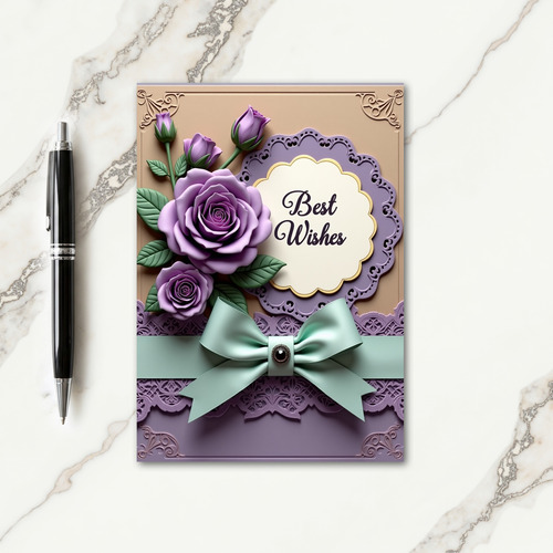 Floral Best Wishes Card