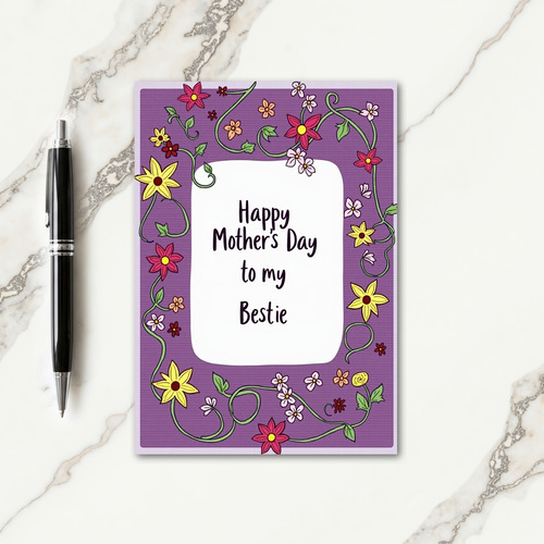 Floral Bestie Mothers Day Card