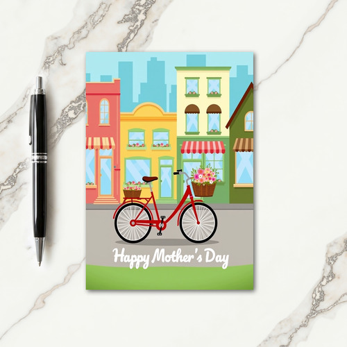 Floral Bike Mothers Day Card