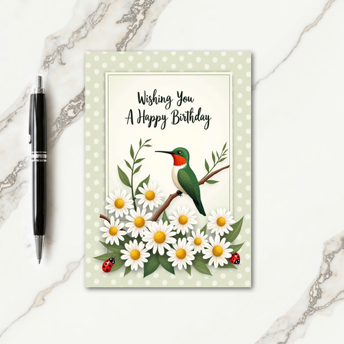 Floral Bird Birthday Card