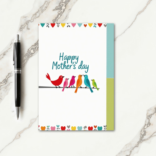 Floral Bird Family Card