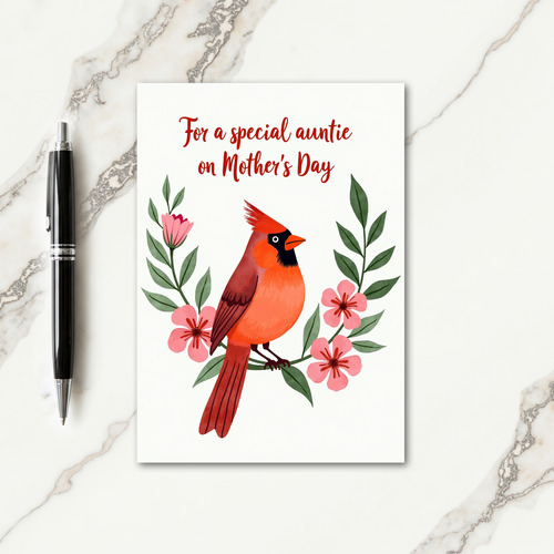 Floral Bird Mothers Day Art Card