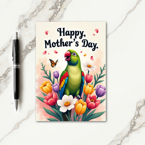Floral Bird Springtime Card