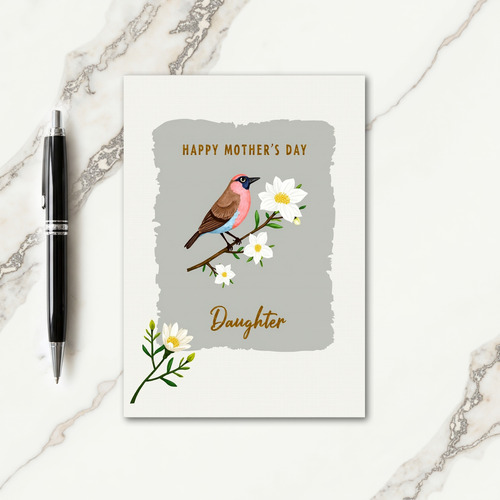 Floral Birdie Mothers Day Card