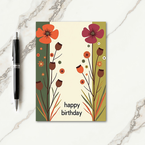 Floral Birthday Art Card