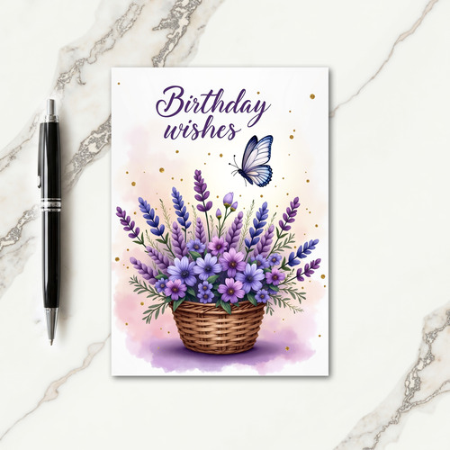 Floral Birthday Basket Card