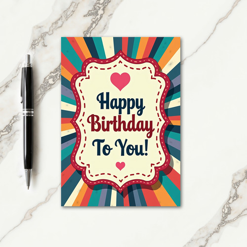 Floral Birthday Emblem Card