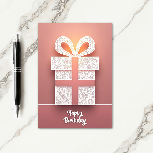 Floral Birthday Etched Card