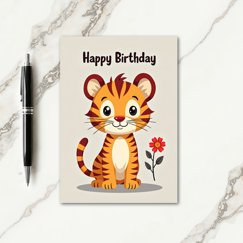 Floral Birthday Illustration Card