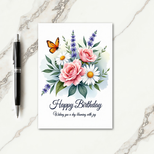 Floral Birthday Joy Card