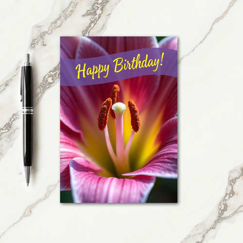 Floral Birthday Macro Photo Card