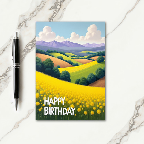 Floral Birthday Meadow Card