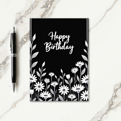 Floral Birthday Paper Art Card