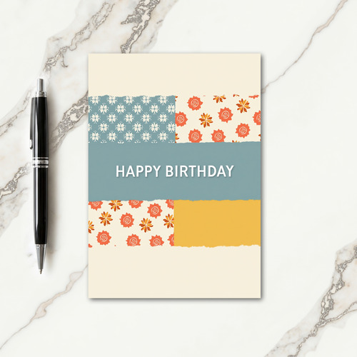 Floral Birthday Paper Card