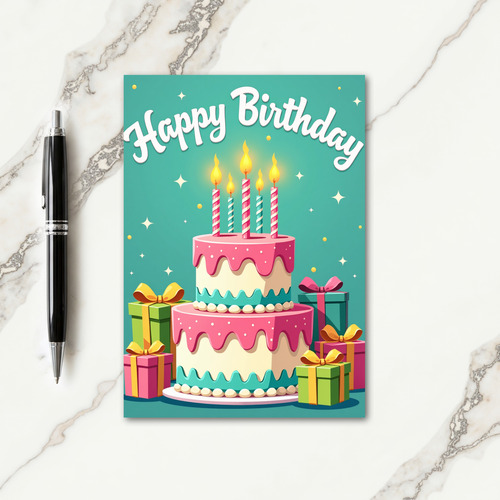 Floral Birthday Party Card