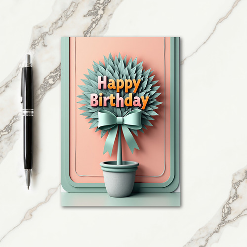 Floral Birthday Peach Hues Card