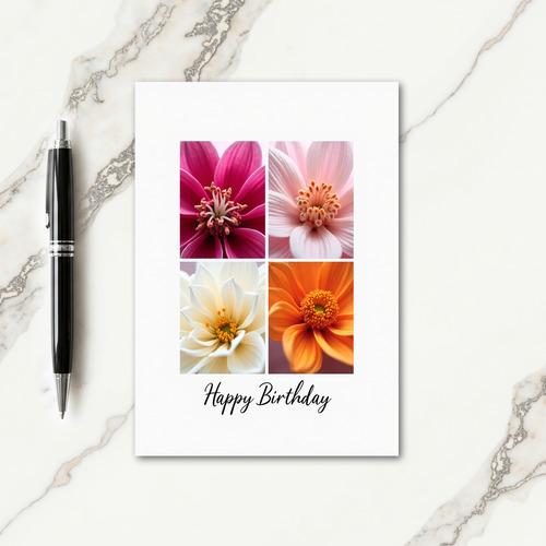 Floral Birthday Portrait Card