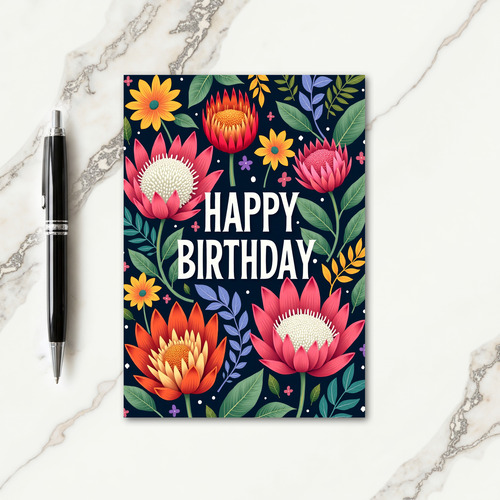 Floral Birthday Scene Card