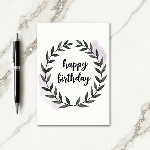 Floral Birthday Scripted Card