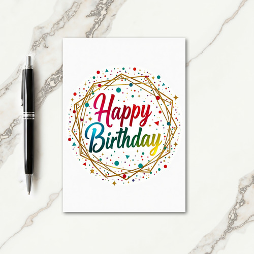 Floral Birthday Shimmer Card