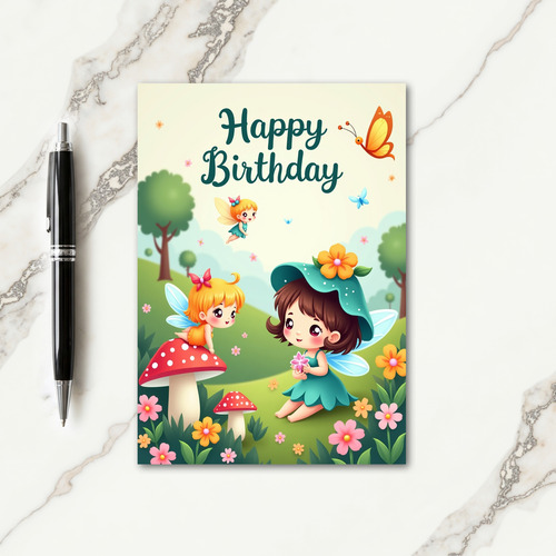 Floral Birthday Sprite Card