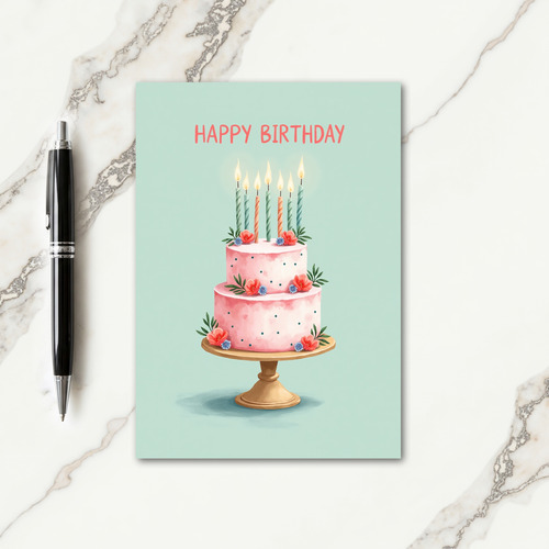 Floral Birthday Treat Image Card
