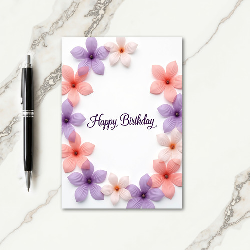 Floral Birthday Wishes Card