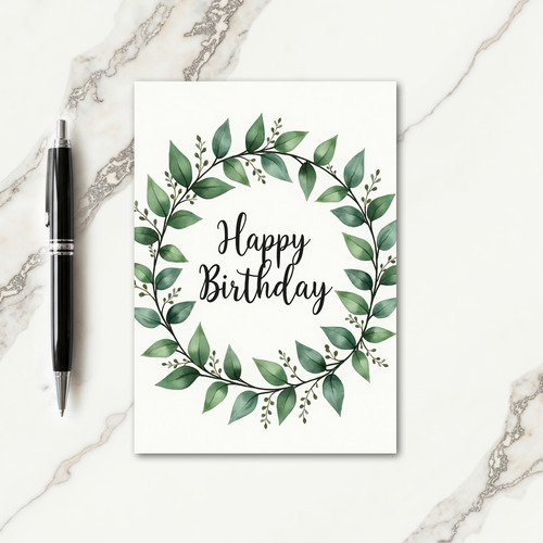 Floral Birthday Wreath Card