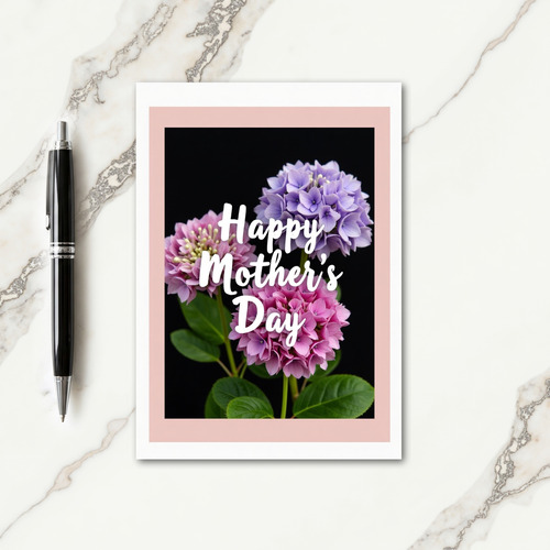 Floral Black Background Card