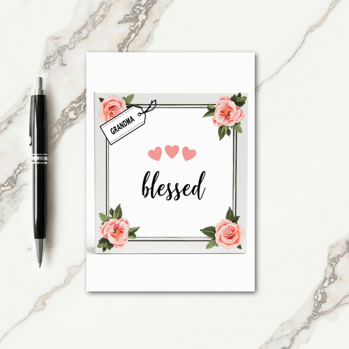 Floral Blessed Mothers Day Card