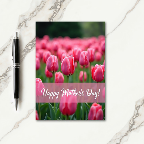 Floral Bloom Pink Petals Card
