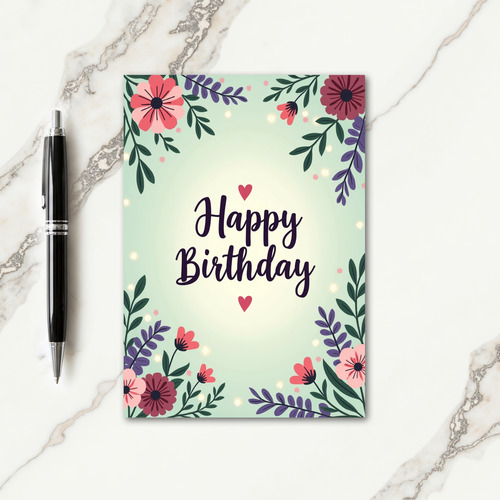 Floral Blossom Happy Card