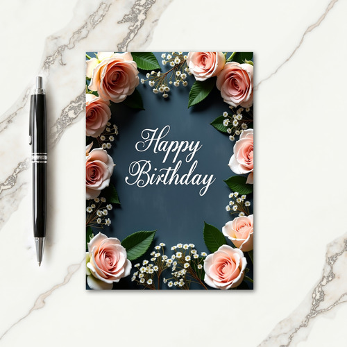 Floral Blush Bloom Card
