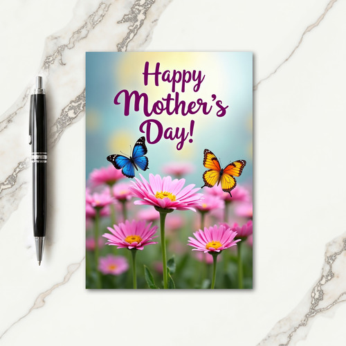 Floral Bokeh Effect Card