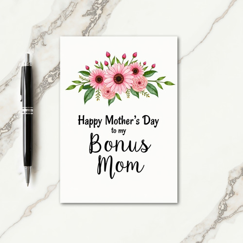 Floral Bonus Mom Card