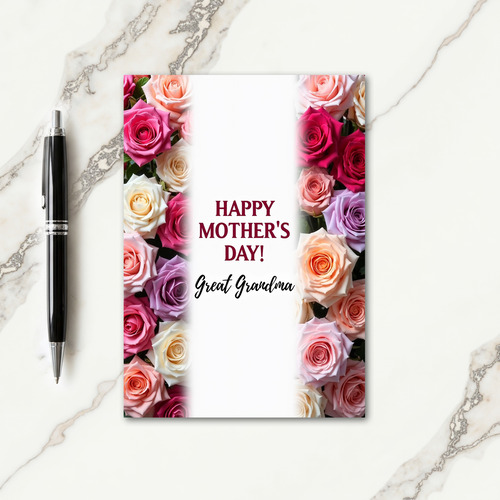 Floral Bordered Mothers Day Card