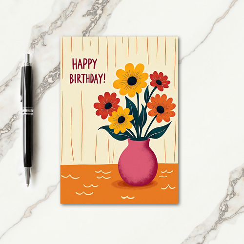 Floral Bouquet Birthday Card
