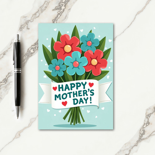 Floral Bouquet Celebration Card