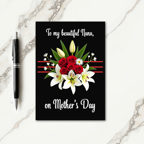 Floral Bouquet Tribute Card
