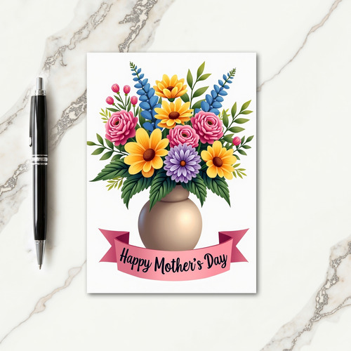 Floral Bouquet Wishes Card