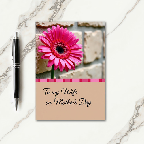 Floral Brickwork Mothers Day Card