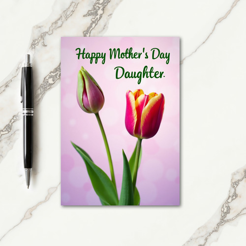 Floral Bud Folds Mothers Day Card