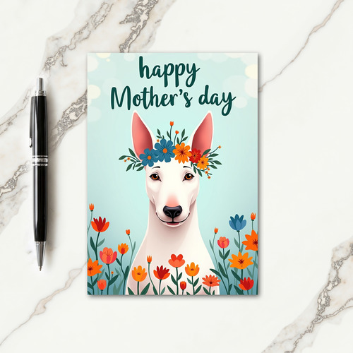 Floral Canine Mothers Day Card