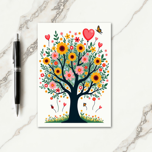 Floral Canopy Birthday Card