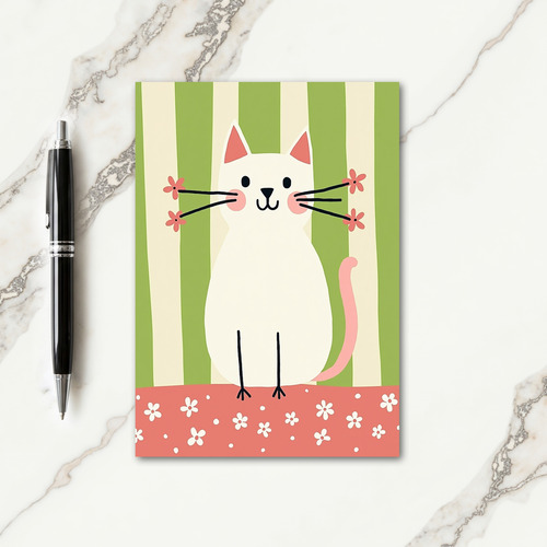 Floral Cat Birthday Card